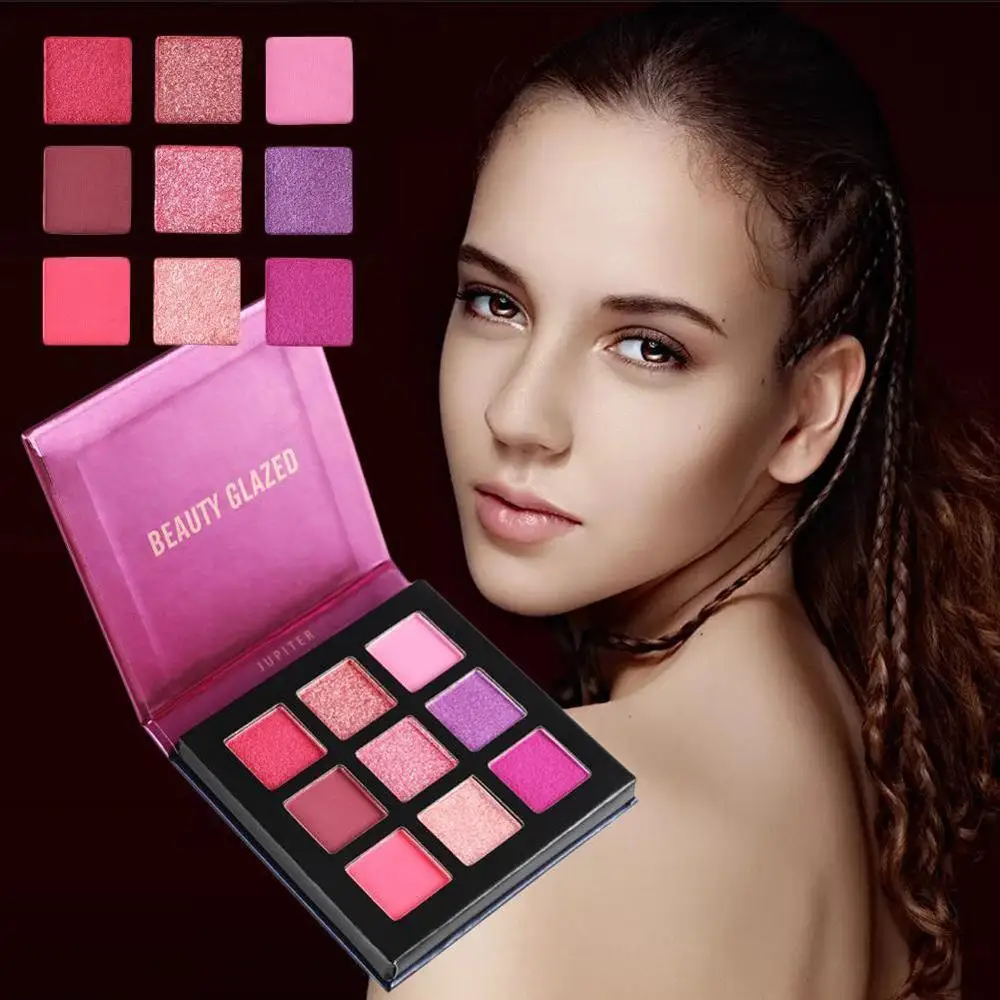 

9 Color Beauty Glazed Makeup Eyeshadow makeup Tools Palette Make up Palette Shimmer Pigmented Eyes Shadow