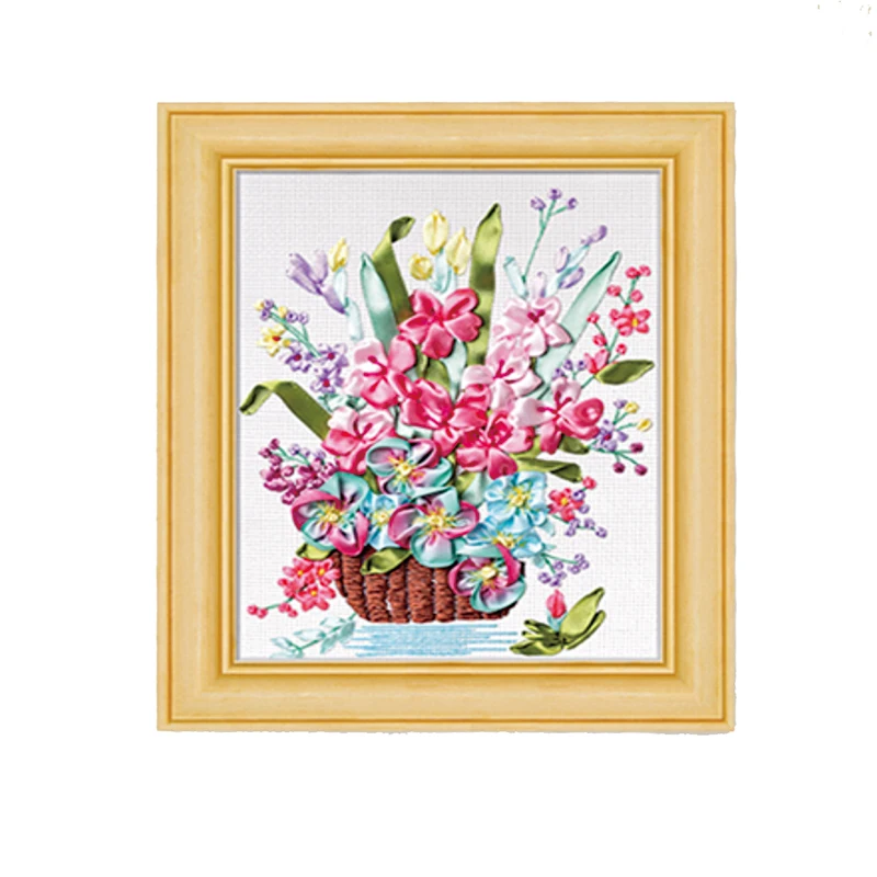 Cross stitch kits for embroidery cross stitch fabric ribbon embroidery