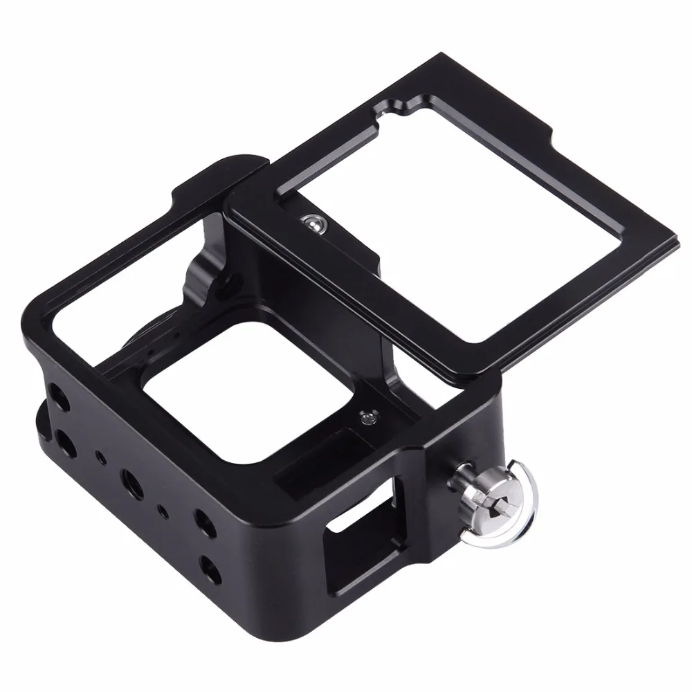 PULUZ чехол Корпус оболочка для GoPro Hero 7 черная CNC Защитная клетка+ страховая рамка и 52 мм УФ-объектив для GoPro Hero