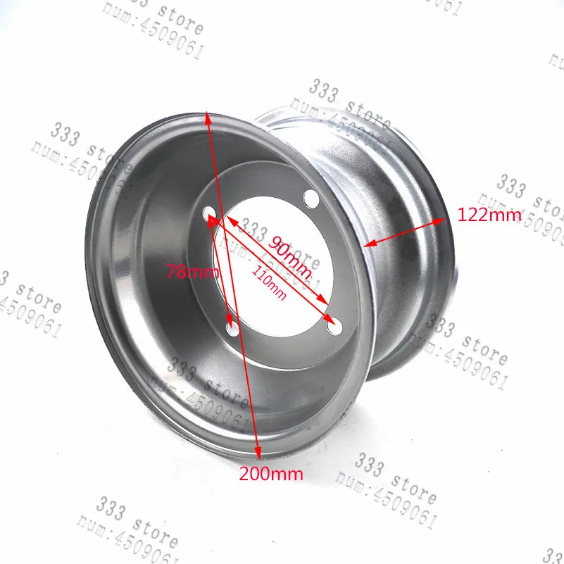 7 дюймовые 4 отверстия черные колеса 16*8 дюймов для внедорожников пляжных