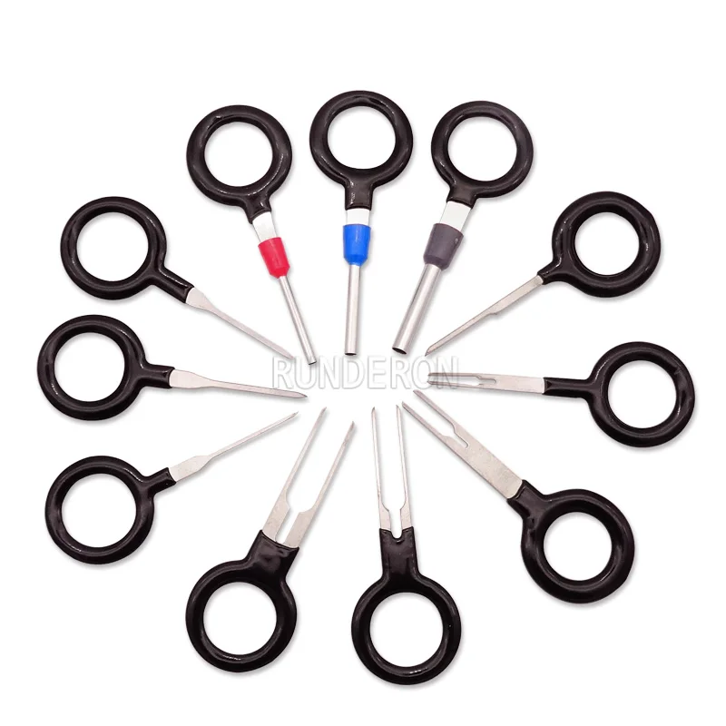 

11 PCS Car Plug Circuit Board Wire Harness Terminal Extraction Pick Connector Crimp Pin Back Needle Remove Tool