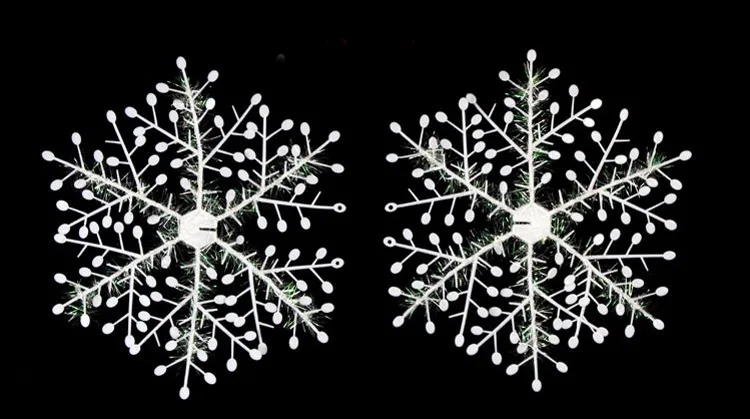 6 шт./партия белая пластиковая снежинка украшение для рождественской елки украшения для домашнего окна рождественские вечерние украшения S/M/L