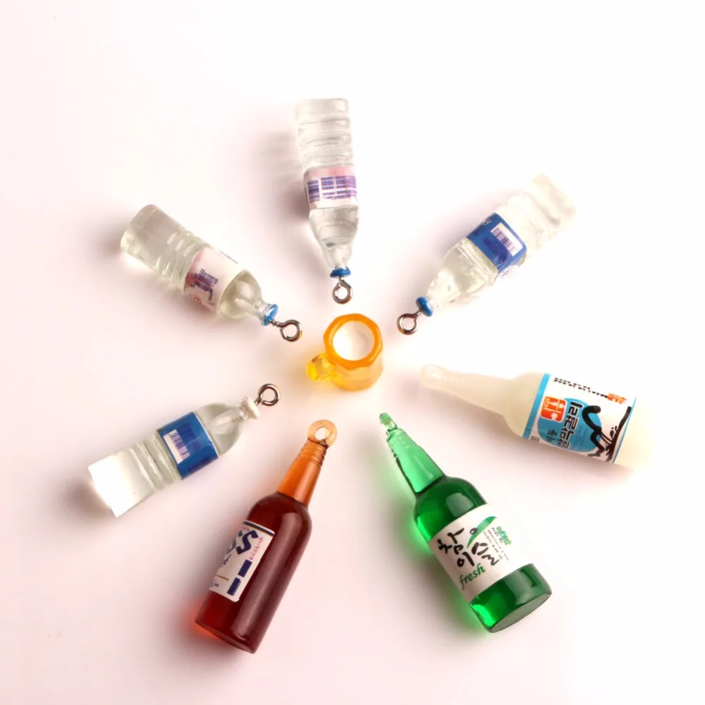 

LF 8/10Pcs Mixed Resin Water Cup Bottle Decoration Crafts Flatback Cabochon Embellishments For Scrapbooking Diy Accessories