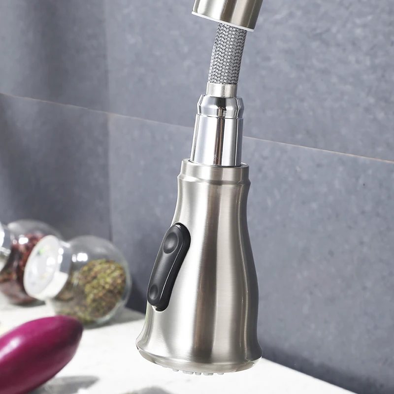  Kitchen Faucet Brass Brushed Nickel Kitchen Sink Faucet Pull Out 360 Rotation faucet for kitchen ta - 32847038124