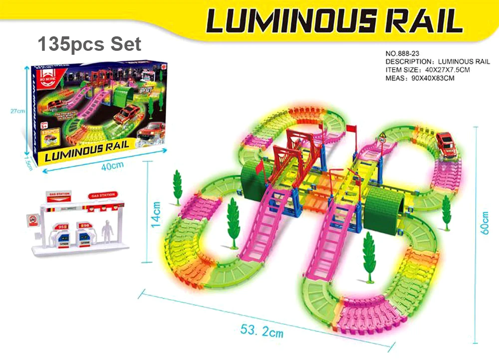 luminous rail car