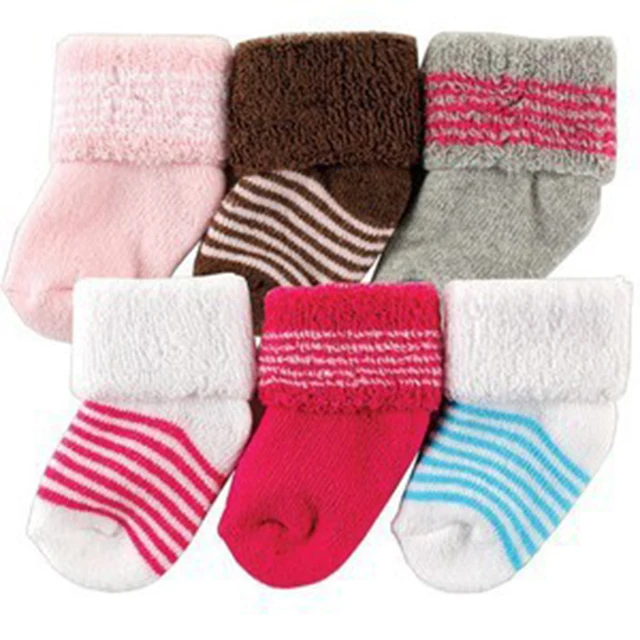 2017 New Style 6 Pcs Lot Baby Socks Girl Newborn 0 3 M Warm Winter