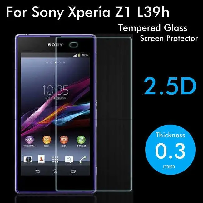 2.5D для Sony Xperia Z1 L39H закаленное стекло оригинальная 9H защитная пленка