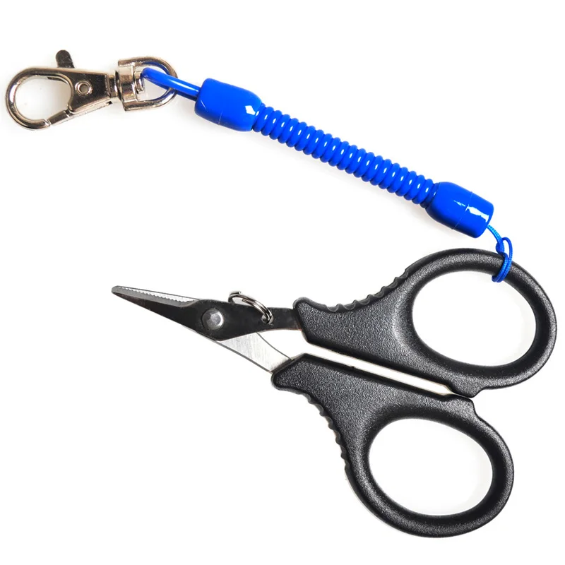 

Black Small Fishing Scissors Stainless Steel Portable Light Weight Line Cutter Cutting Fishing Tool Fishing Tackle
