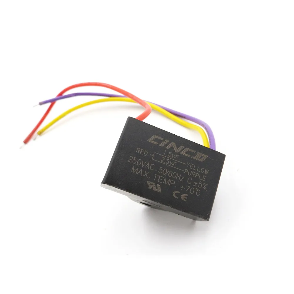 CBB61 1 5 мкФ + 2 250V 3 провода КОНДЕНСАТОР моторного двигателя Электрический