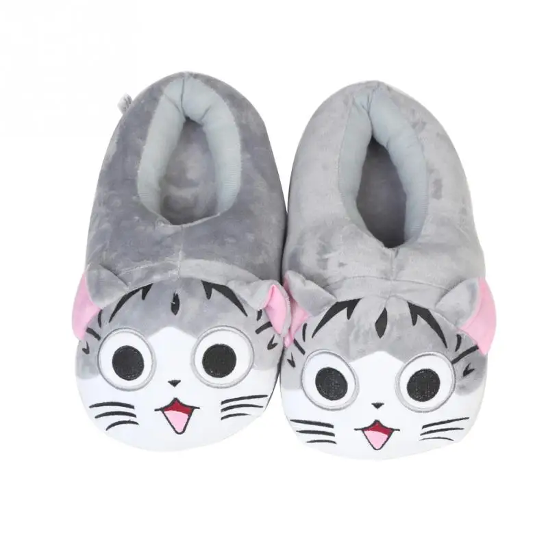 

Home Shoes Women Winter Warm Home Slippers Cartoon Cute Cat Non-slip Men Indoor Floor Bedroom Lovers Couple Plush House Shoes