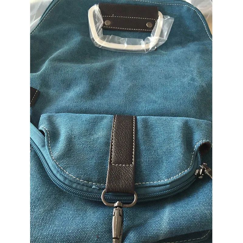 Женский рюкзак для девочек-подростков, корейский женский мешок, Военный Черный холщовый рюкзак для путешествий, дизайнерская брендовая черная школьная сумка для ноутбука, мужская сумка - Цвет: Синий