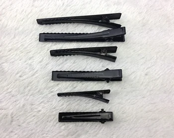

Black Prong Barrettes & Brooch Clips Finding Metal Alligator Clips Rectangle Hair Accessories Wholesale 100 pcs Free shipping
