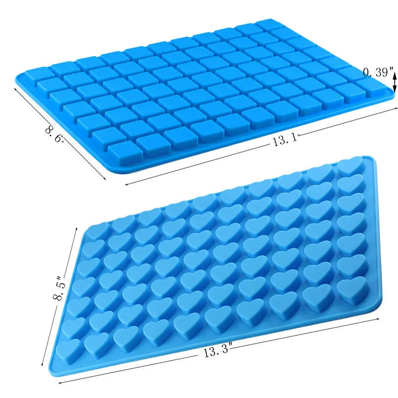 77 полость квадратная 70 силиконовая форма-сердце для украшения торта лоток для льда желе Шоколад Твердые конфеты клейкие формы DIY Десерт Формы для выпечки