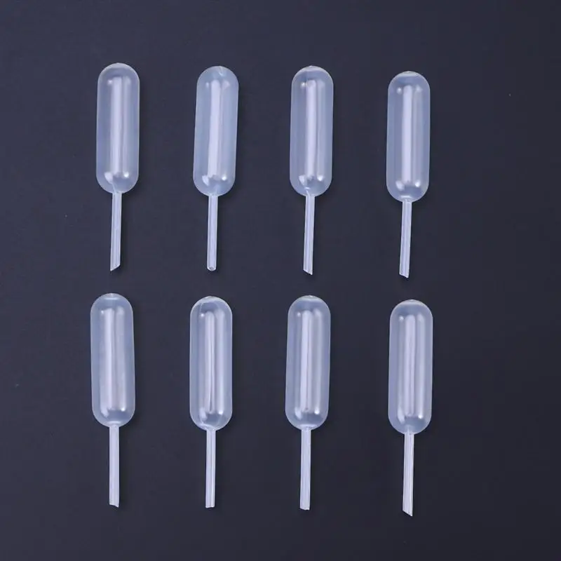 

100Pcs 4ml Long Column Disposable Plastic Liquid Dropper Transfer Pipettes Pasteur Pipettes Suitable for Chocolate Cupcakes