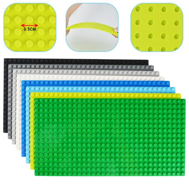 

16*32 Dots Base Plates for Small Bricks 16*16 Dots Baseplate Board DIY Building Blocks Toys For Children