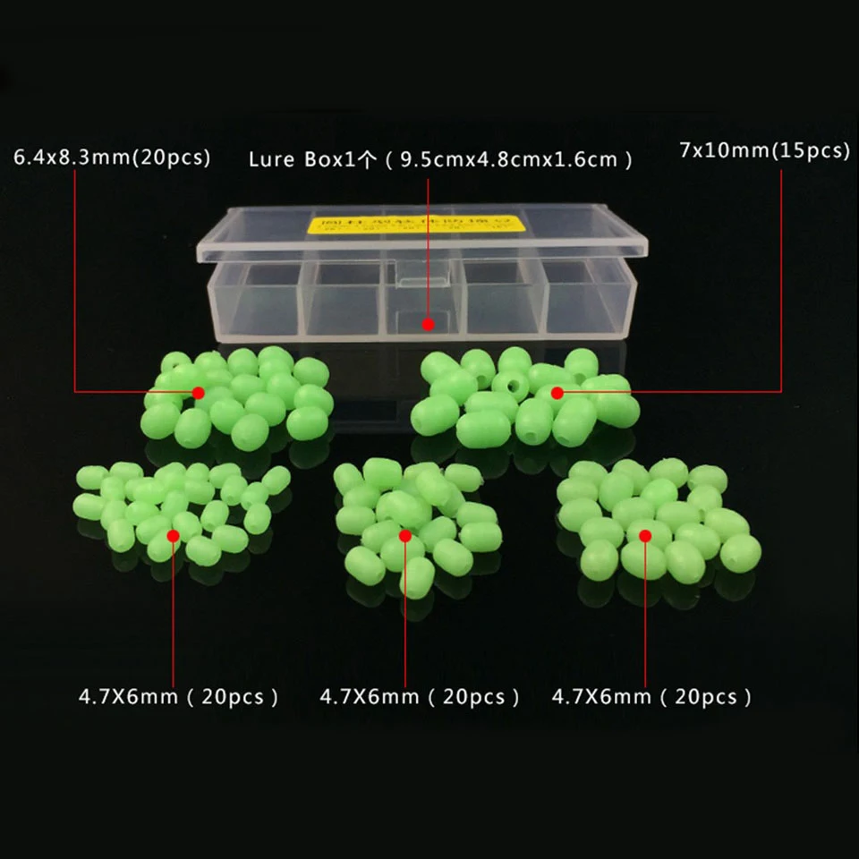 Ходячие рыбки 10 шт./лот несколько размеров рыболовные бусины Ночные Светящиеся Зеленые Бусины анти-столкновения бусина приманка рыболовные снасти аксессуары