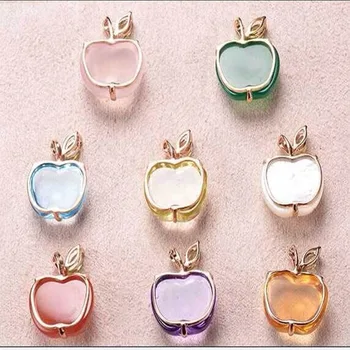 

2019 Christmas Eve Small Apple Crystal Necklace Silver Plated Jewelry necklaces for women love Christmas gift