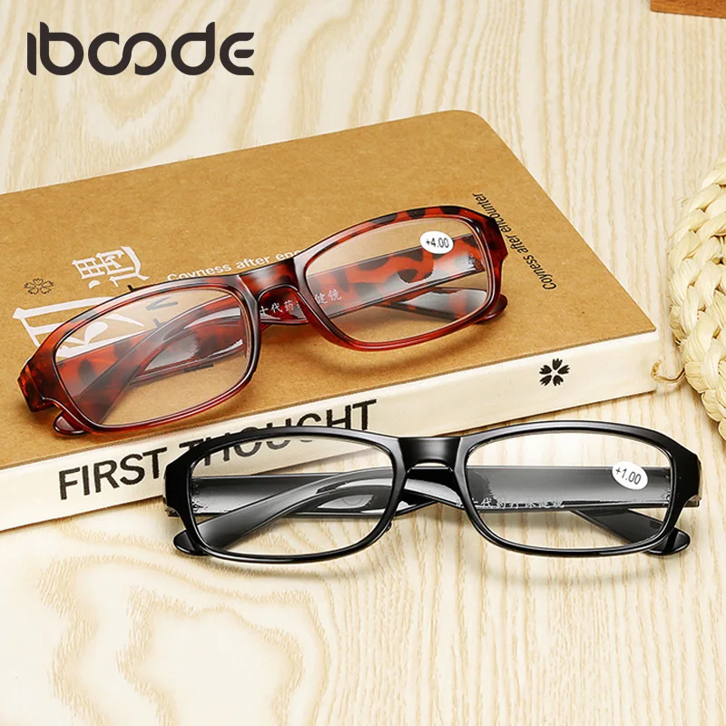 

iboode Light Reading Glasses Presbyopic Spectacles Far Sight Eyeglasses Men Women Simple Design Light Eyewear +100 - +400