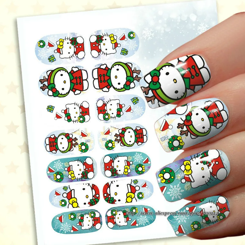 Новое поступление, дизайн ногтей, обёртка накладные ногти стикер 14 советы Рождество Вечеринка Рождество красота наклейки 100 шт/партия