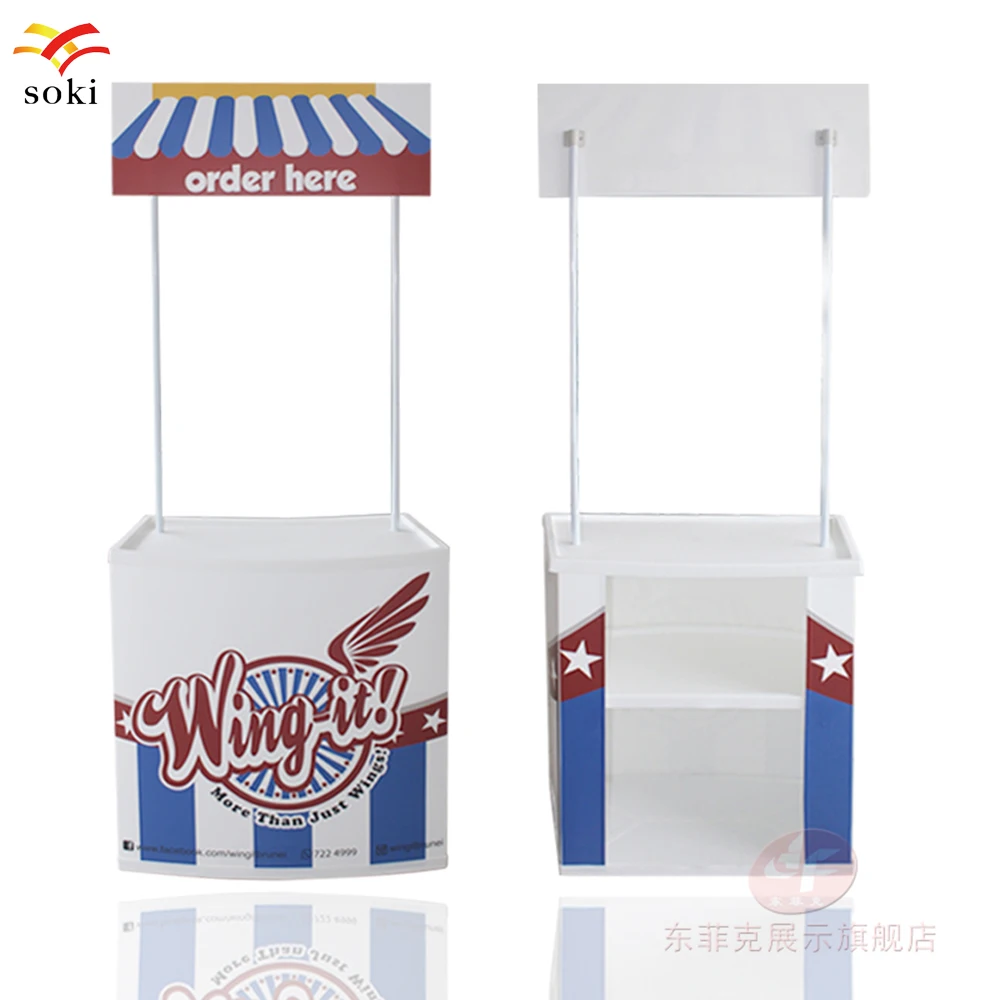 

Promotional Table In-store Demo Counter Supermarket Advertising Display Stand With Printing