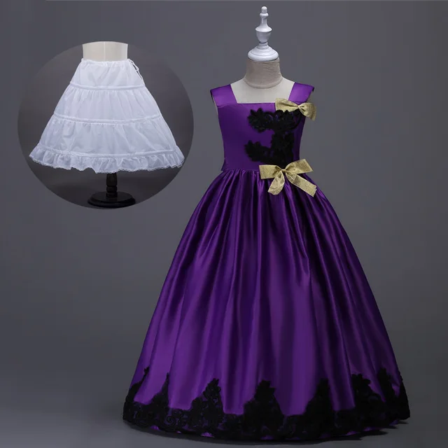 black and purple ball gown