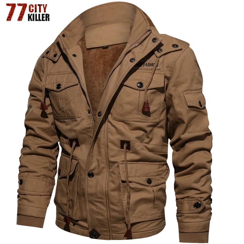 Brand Winter Fleece Jackets Men Plus Size M 4XL Windproof Military