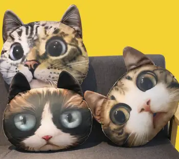 

Cartoon cute cat print pillow Sofa Cushion Embrace Pillow plush toy for birthday gift
