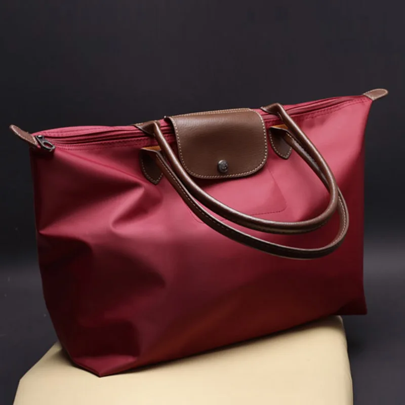 

LUYO Oxford Dumpling Large Capacity Long Shoulder Handbag Shopping Tote Bag Beach Top-handle Bags Designer Handbags Champagn