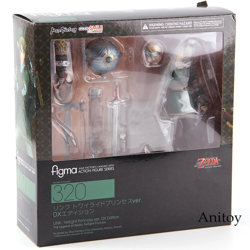 Экшн-фигурка Figma 320 Link Twilight Princess ver. DX Edition Сумеречная принцесса ПВХ Коллекционная модель игрушки