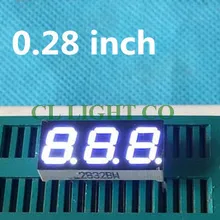 Белый 3 бит 0,28 дюймов цифровой трубчатый светодиодный светильник 7 сегментный дисплей 22,6*10*6,1 мм Nixie трубка общий катод