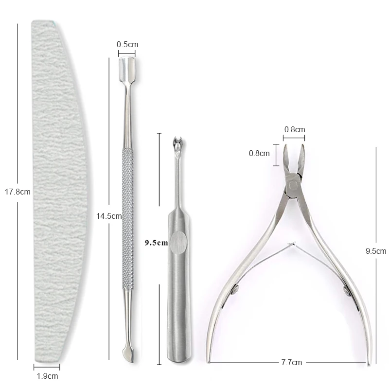 Инструменты для отшелушивания ногтей, набор пилок для кутикулы, инструмент для кусачки, ложка, толкатель, инструмент для удаления, резак, триммер, ножницы, инструмент для маникюра