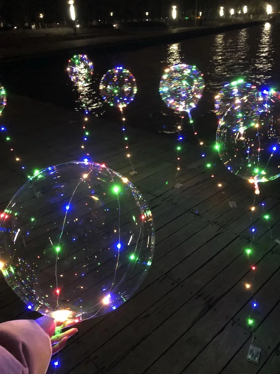 20 дюймов 36 дюймов светящийся светодиодный шар, прозрачные круглые декоративные пузырьки, декор для дня рождения, свадьбы, светодиодный шар, Рождественский подарок