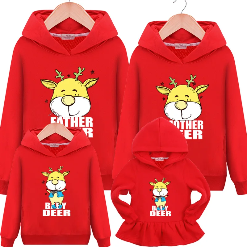 Family Matching Clothes Christmas Winter Cotton Long Sleeve Mother dad