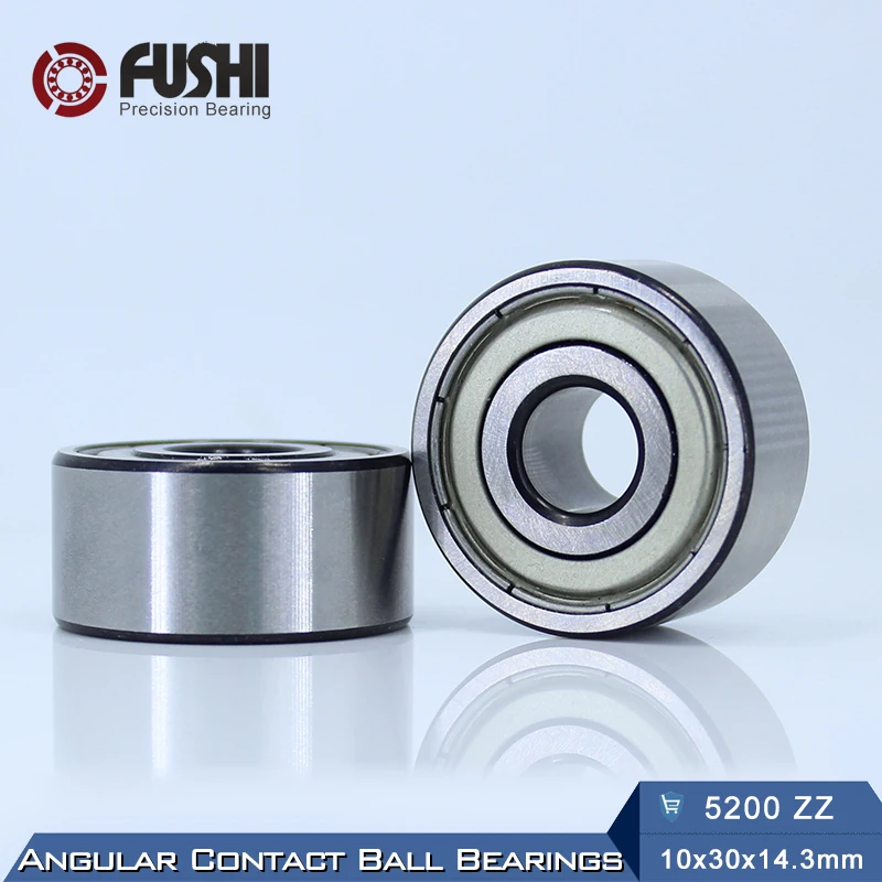 5200 ZZ Bearing 10 x 30 x 14.3 mm ( 1 PC ) Axial Double Row Angular