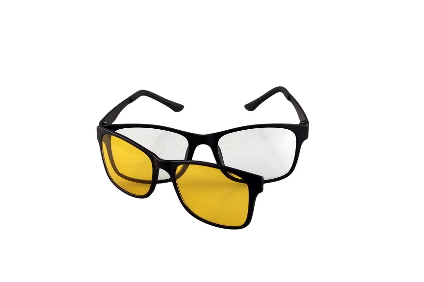 Магнитные солнцезащитные очки для близорукости можно заменить внутренние линзы superlight TR90 поляризованные линзы ночного видения желтые линзы для ночного вождения - Цвет: polarized yellow