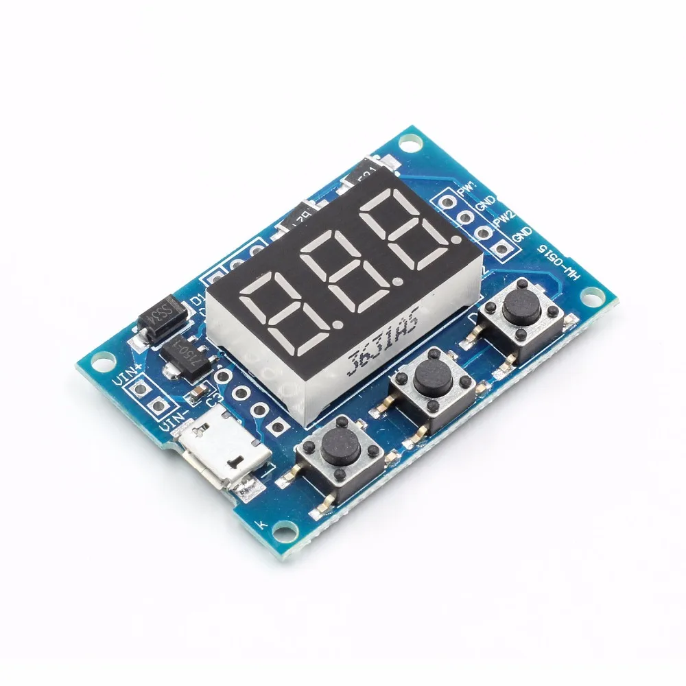 Микро-usb DC 2-канальный Регулируемый PWM генератор сигналов импульсный модуль