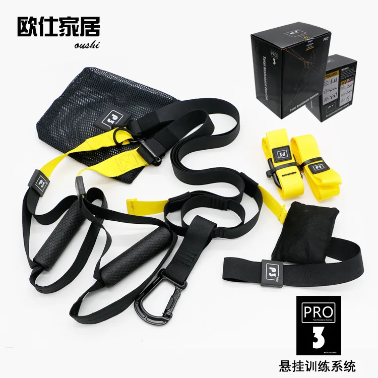 Beste Opknoping training riem multifunctionele rally fitnessapparatuur bodybuilding pull touw spanband yoga riem met kracht puller