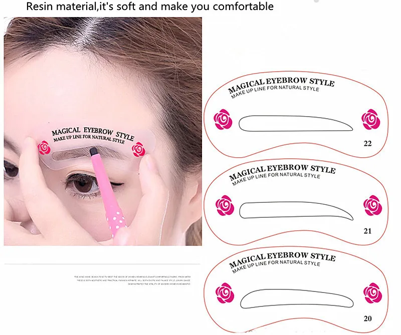 24 шт. трафарет для бровей многоразового использования Набор для бровей DIY руководство для рисования Стайлинг Формирование Уход шаблон карты легкий макияж красота комплект