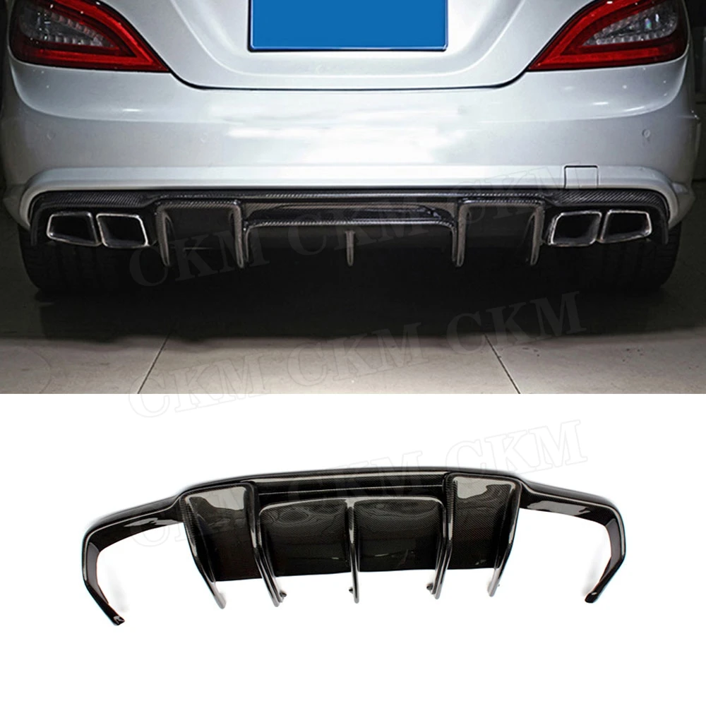 Задний бампер из углеродного волокна для Mercedes Benz CLS Class W218 CLS63 AMG 2011- плавники в стиле акулы
