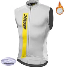 Зимний теплый флисовый жилет без рукавов для велоспорта Mtb велосипед велосипедный Теплый pro командный жилет мужская одежда для велоспорта Ropa ciclismo