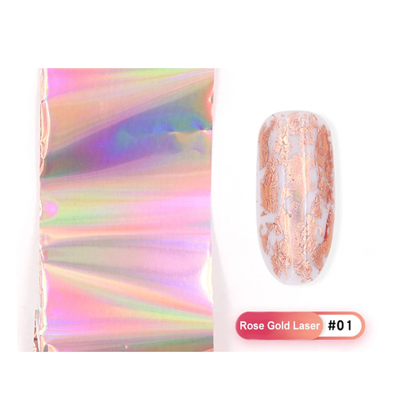 10 Rolls/Box Holographic Nail Foils Nails Wraps Multi-pattern Colorful Transfer Sticker Decals Tips Nail Art Decorations - Цвет: 04