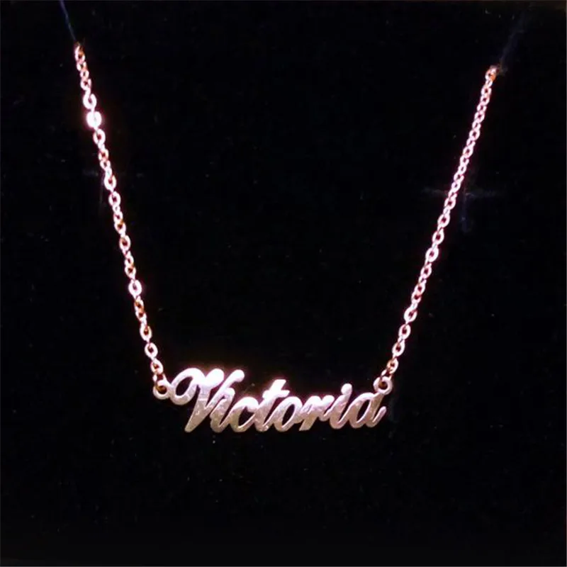 

Custom Necklace Personalized Letter Necklace Women Gold Silver Chain Choker Nameplate Pendant Necklace Hip Hop Boho Jewelry Gift