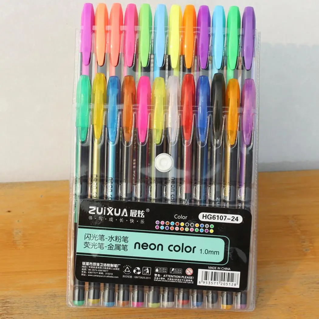 

Painting Gel Pen Set Marker Pen of Colorful Highlighter Drawing Tool Student Gifts 24 Colors, 48 Colors