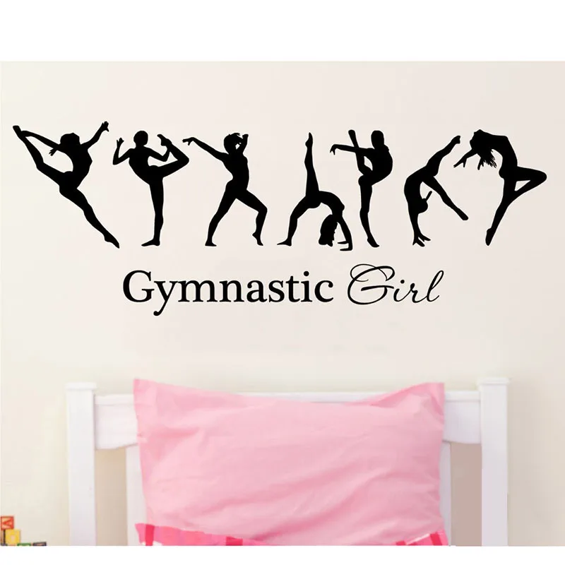 Girl Gymnastics Ballerina Dance Wall Decals Art Mural wall Sticker Warm home bedroom Art Decor