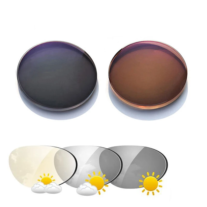 ENGEYA 1.56 Index Prescription Photochromic Lenses Transition Grey Brown Lenses for Myopia Hyperopia Optical Sunglasses Lens