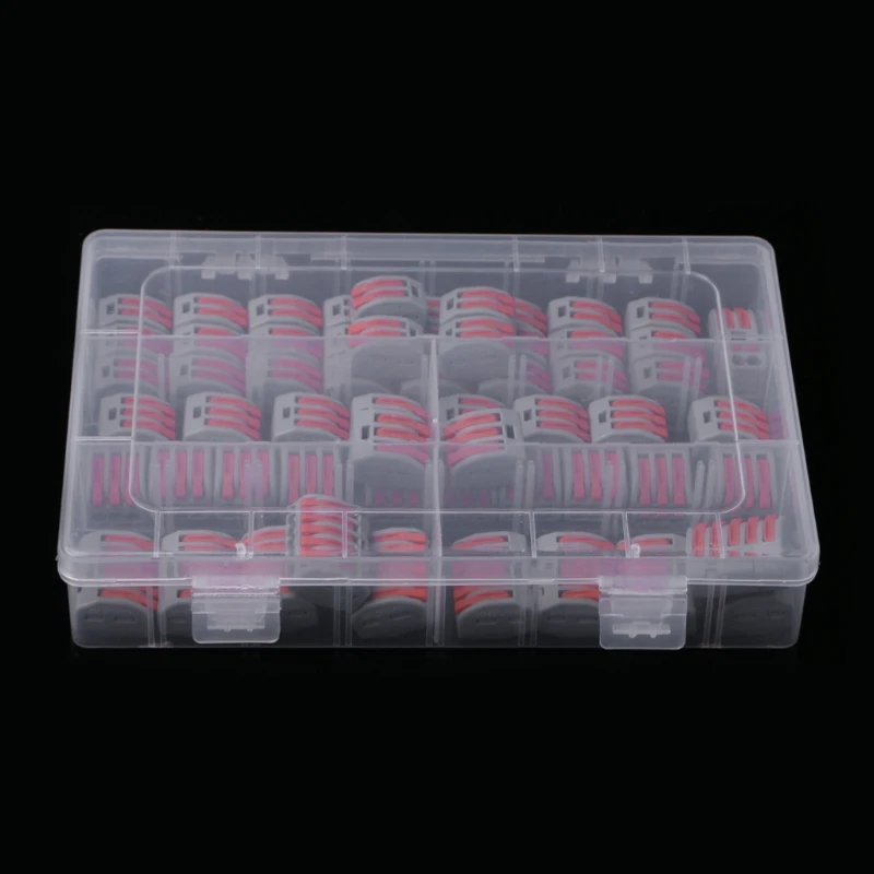 

High Quality 60 Pcs Universal Compact Splicing Wire Connector Reuseable Cable Clamp 2/3/5 Conductor