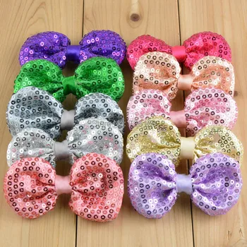 

30pcs/lot Embroidery Sequins Bowknot Flat Back Baby Hair Accessories Photo Props