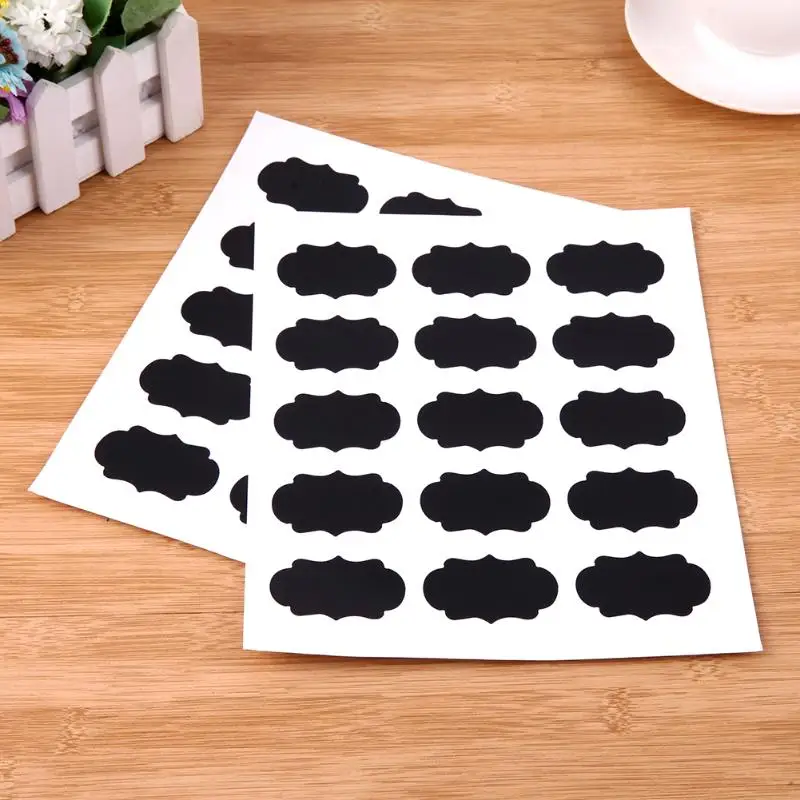 15/36/50/75pcs Stickers Blackboard Sticker Label Sticker Organizer Kitchen Chalkboard Craft Mark Multifunction Novel Stationery