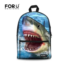 Стильный 3D подводный животные Акула печать рюкзаки для мужчин холст школьный рюкзак для детей рюкзак для подростков мальчиков мужская дорожная сумка