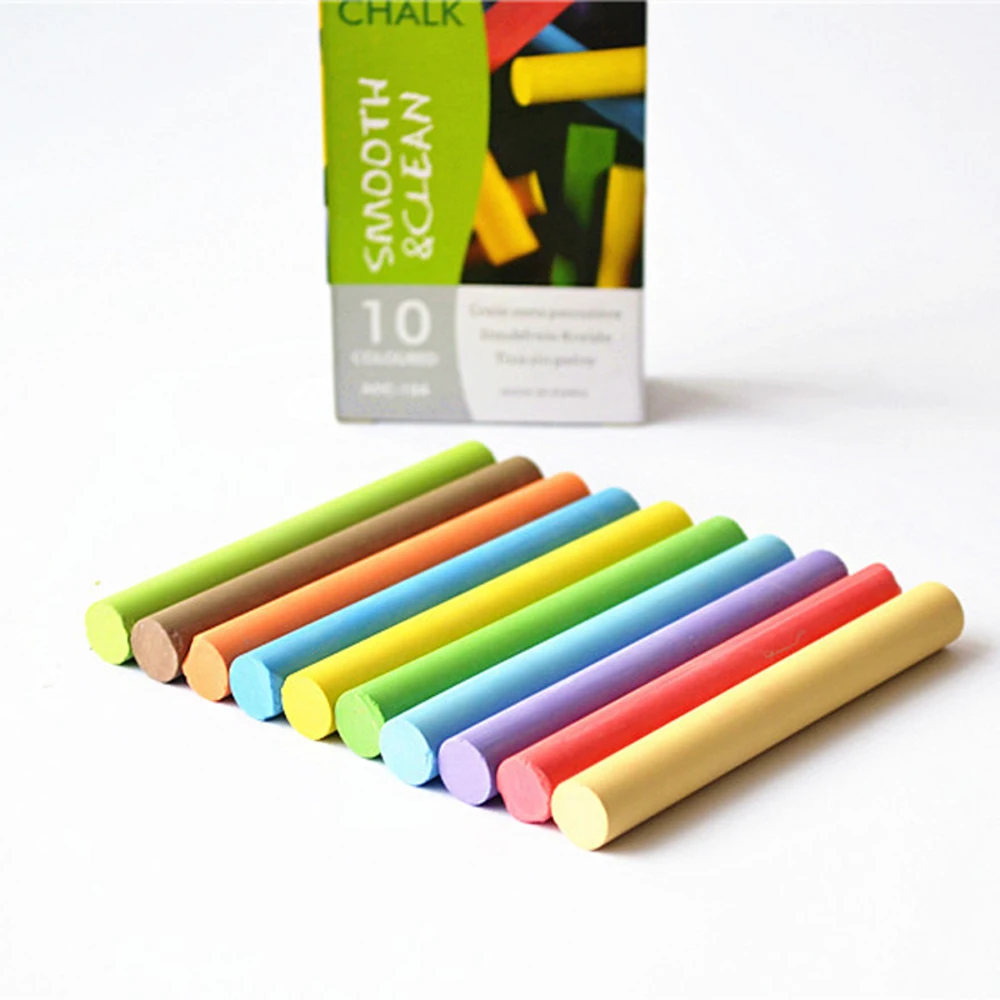 10 pcs/set Korea Colorful Chalk Dust free Chalk Pen Non toxic Dustless